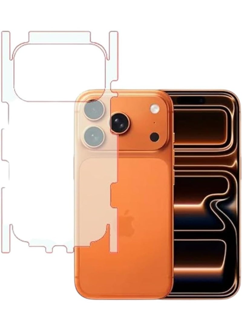 Muzz MATTE Back Sticker Screen Protector for iPhone 17 Pro Max, Matte Anti-Fingerprint, Full Side Anti-Scratch, Gelatin Material (iPhone 17 Pro Max) - Image 2